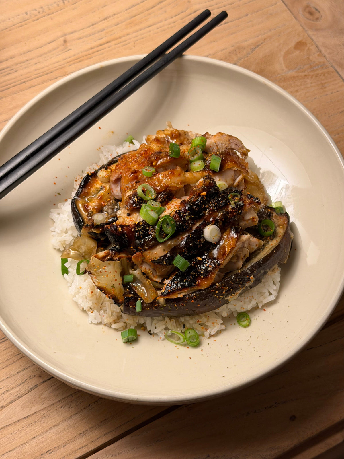 Sticky orange, ginger and miso chicken